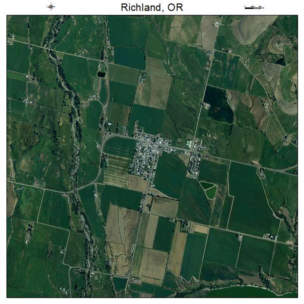 Richland, OR air photo map