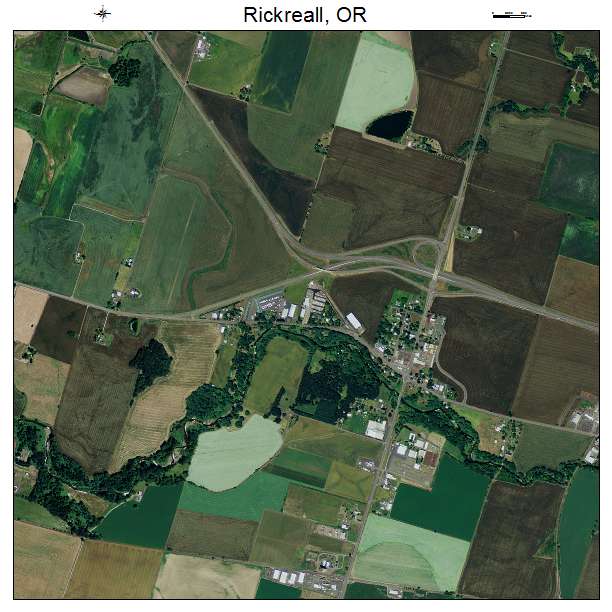 Rickreall, OR air photo map