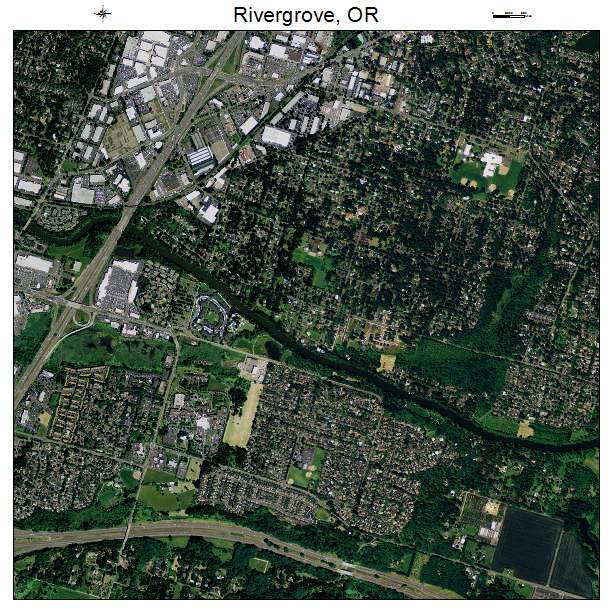 Rivergrove, OR air photo map