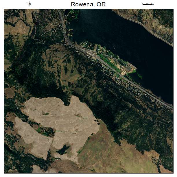 Rowena, OR air photo map