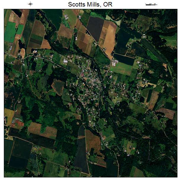Scotts Mills, OR air photo map