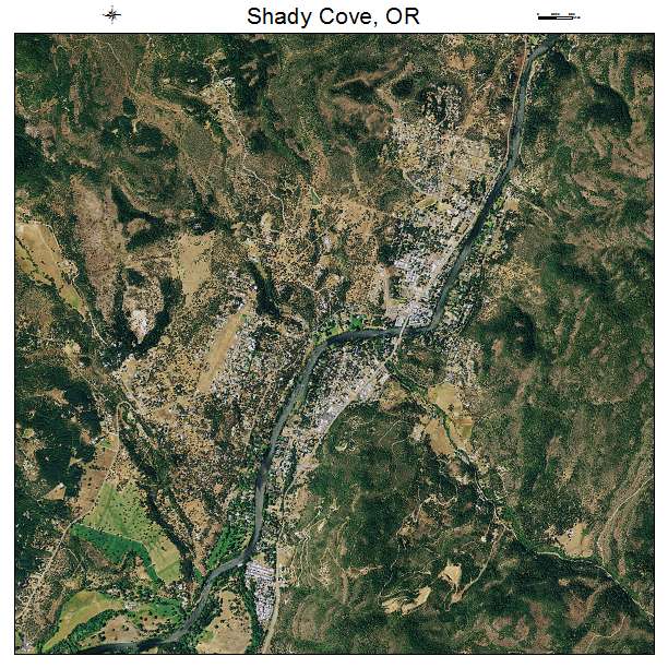 Shady Cove, OR air photo map
