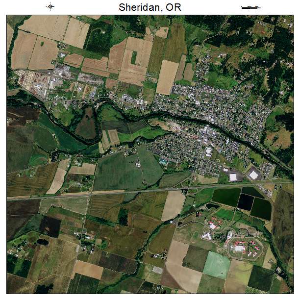 Sheridan, OR air photo map