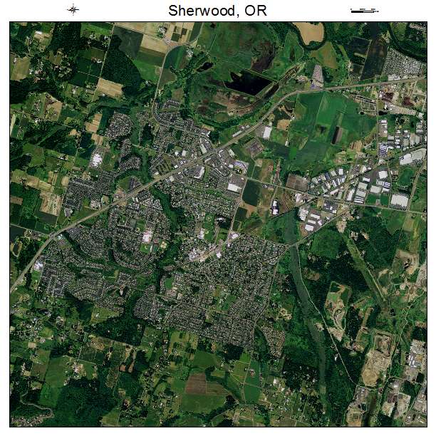 Sherwood, OR air photo map