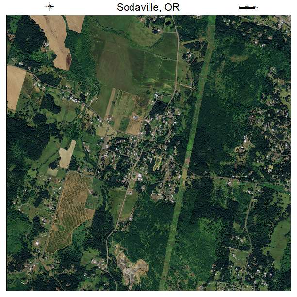 Sodaville, OR air photo map