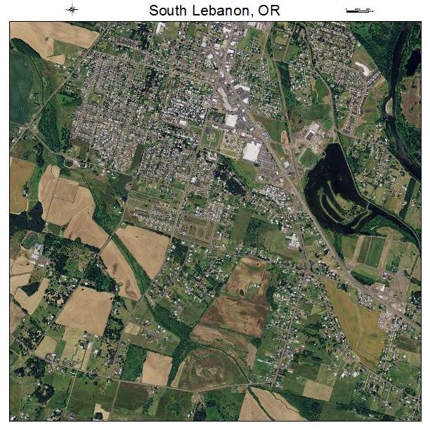 South Lebanon, OR air photo map