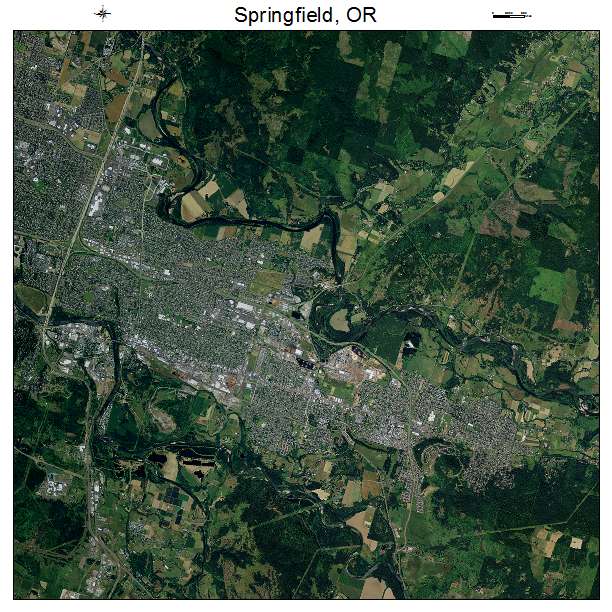 Springfield, OR air photo map