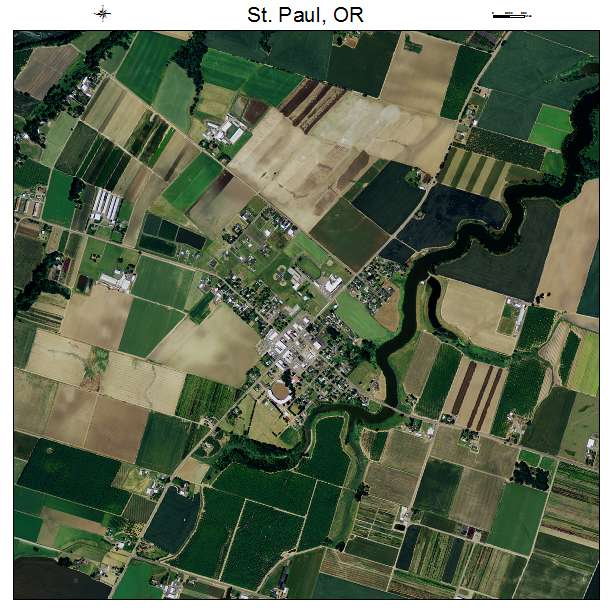 St Paul, OR air photo map