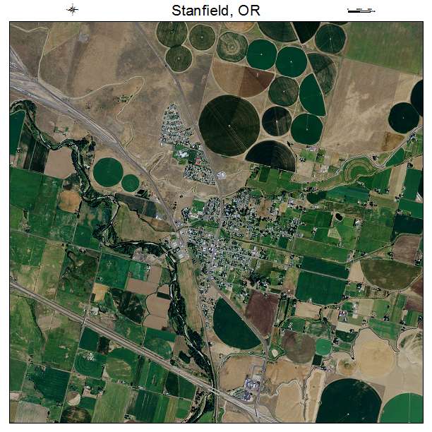 Stanfield, OR air photo map