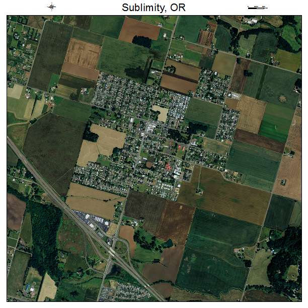 Sublimity, OR air photo map