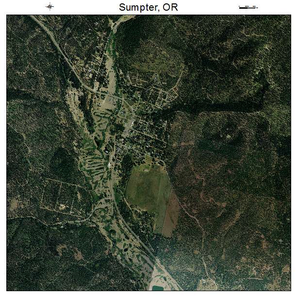Sumpter, OR air photo map