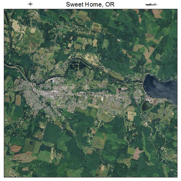Sweet Home, OR air photo map