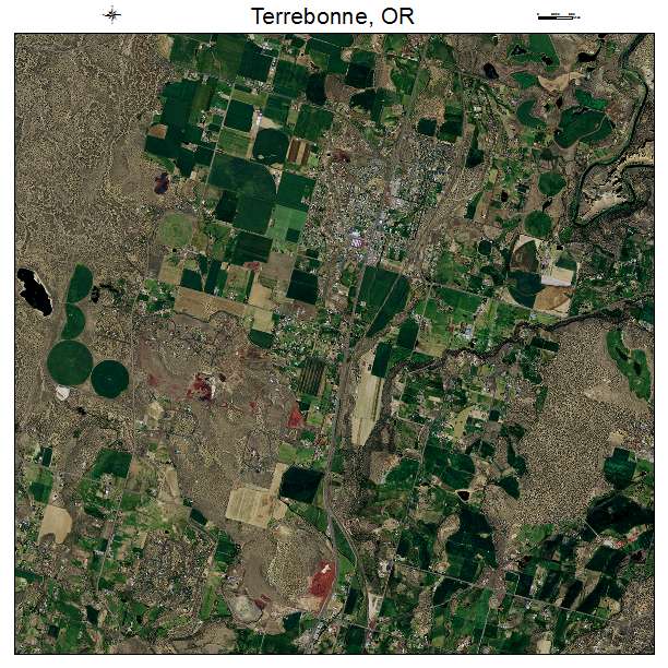 Terrebonne, OR air photo map