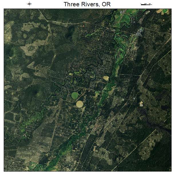 Three Rivers, OR air photo map