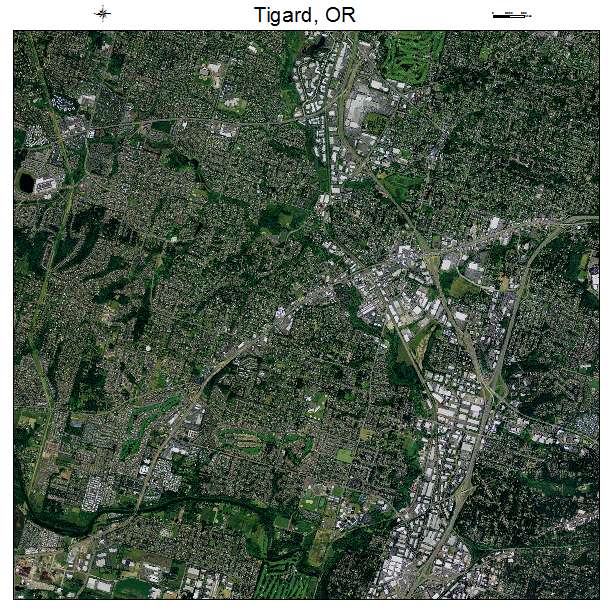 Tigard, OR air photo map