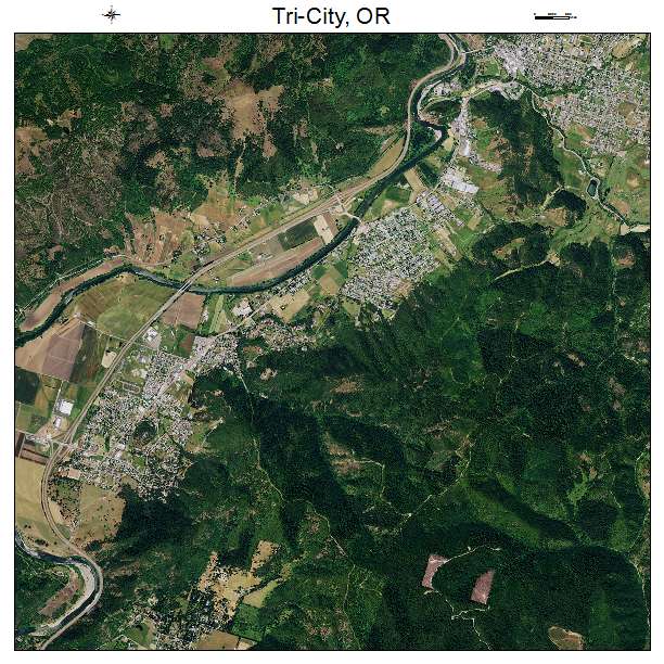 Tri City, OR air photo map