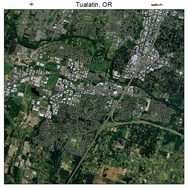 Tualatin, OR air photo map