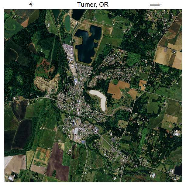 Turner, OR air photo map