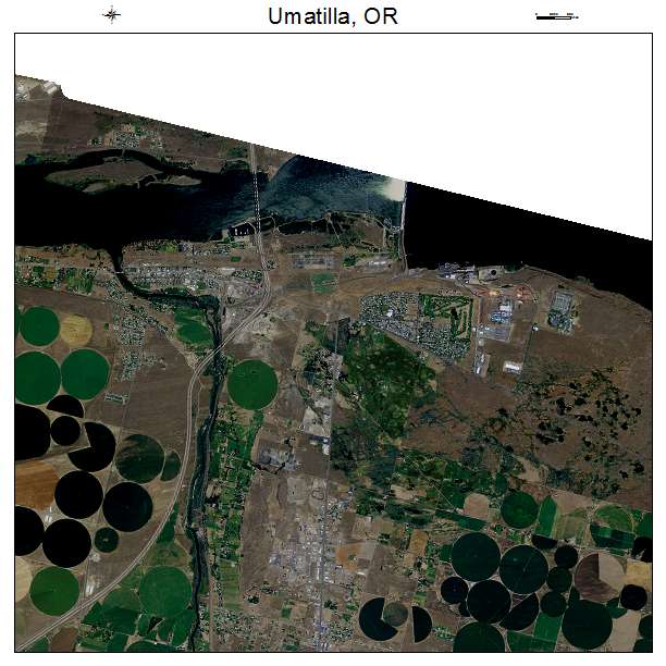 Umatilla, OR air photo map