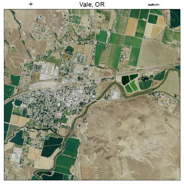 Vale, OR air photo map