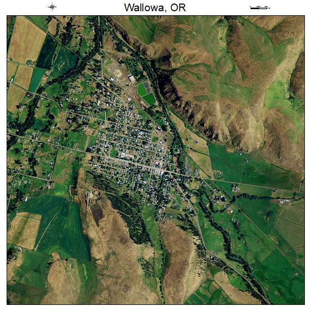 Wallowa, OR air photo map