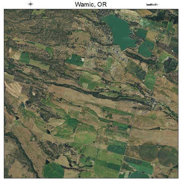 Wamic, OR air photo map