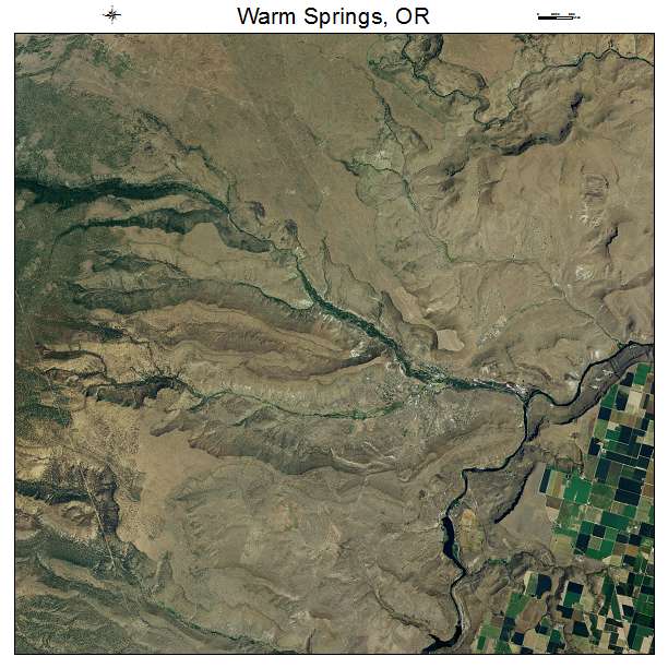 Warm Springs, OR air photo map
