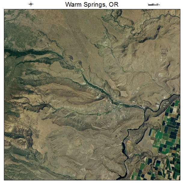 Warm Springs, OR air photo map