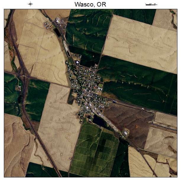 Wasco, OR air photo map