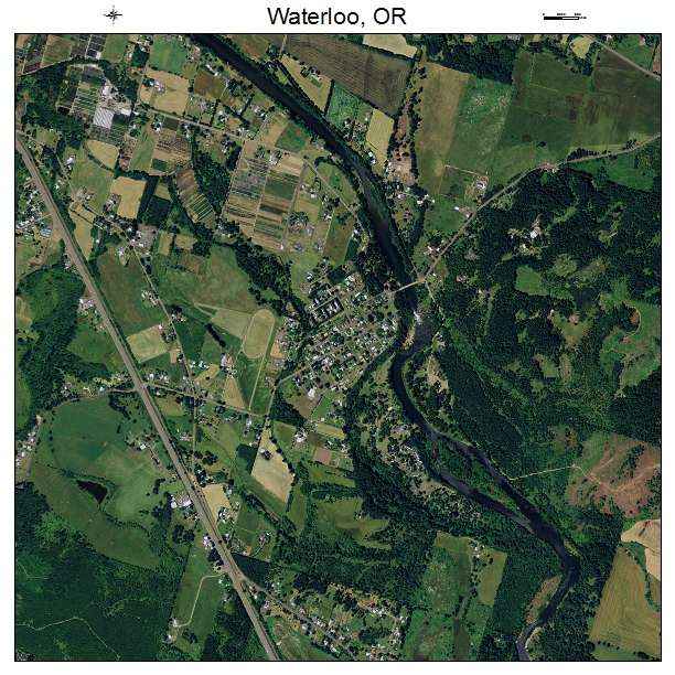 Waterloo, OR air photo map