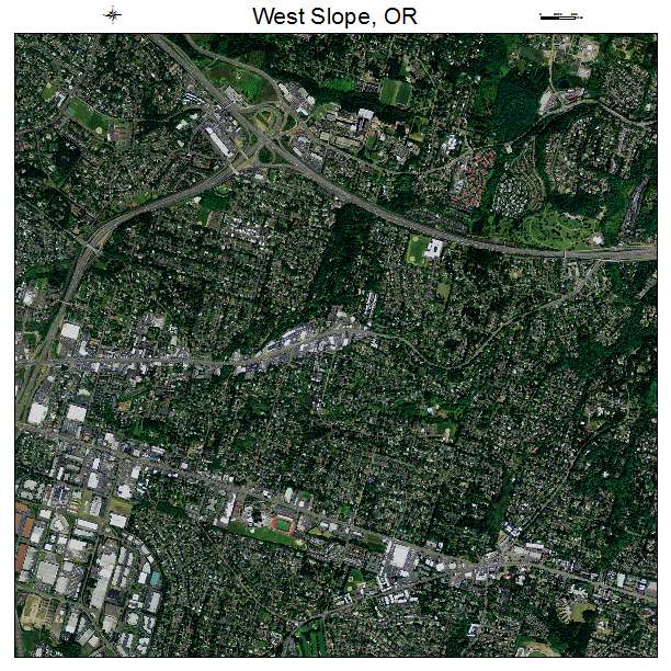 West Slope, OR air photo map