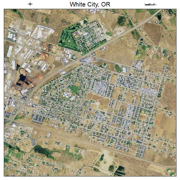 White City, OR air photo map