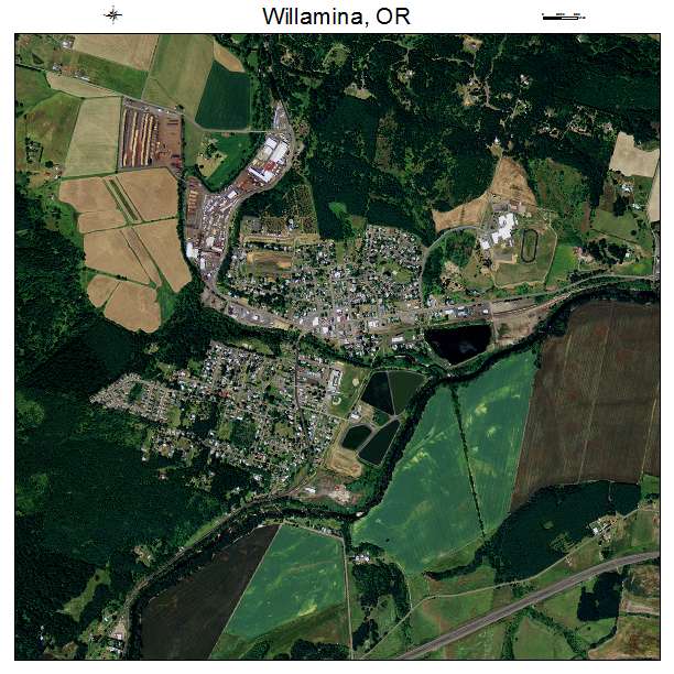 Willamina, OR air photo map