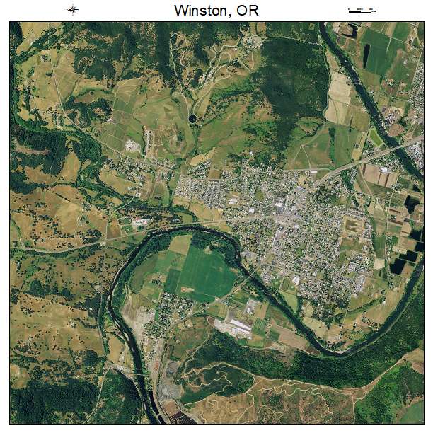 Winston, OR air photo map
