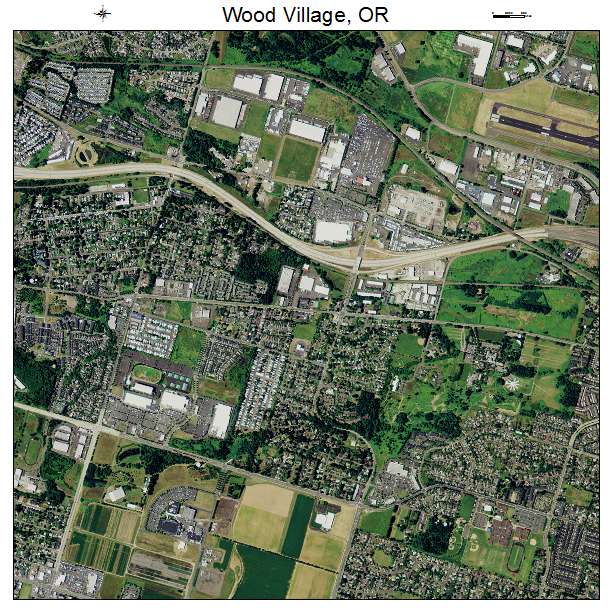 Wood Village, OR air photo map