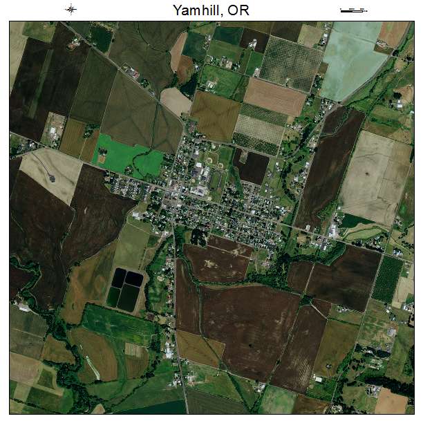 Yamhill, OR air photo map