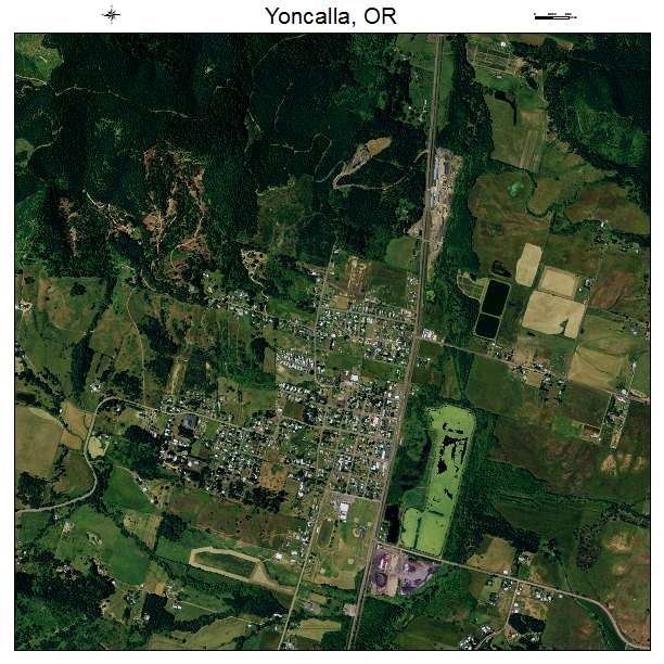 Yoncalla, OR air photo map
