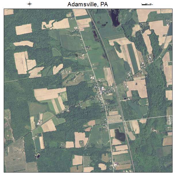 Adamsville, PA air photo map