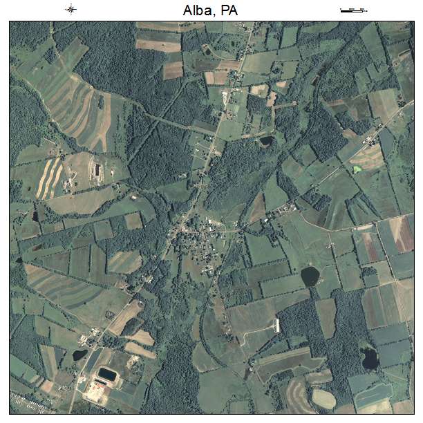 Alba, PA air photo map