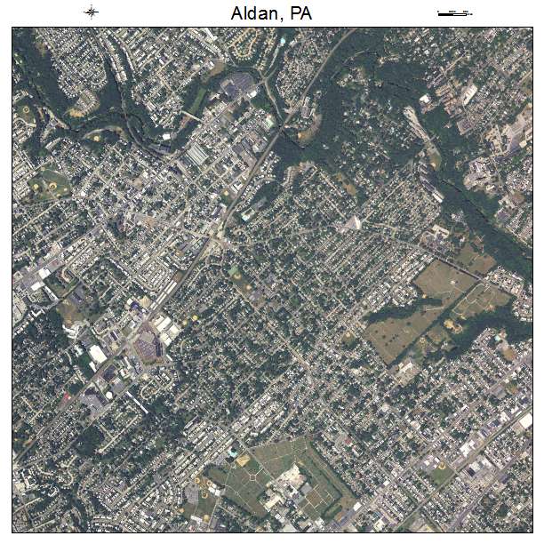 Aldan, PA air photo map