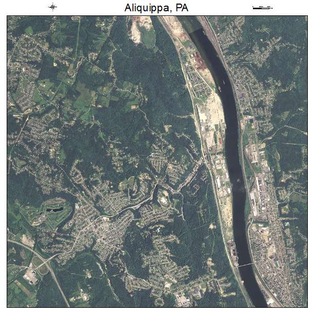 Aliquippa, PA air photo map