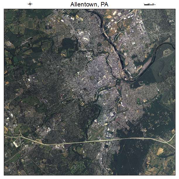 Allentown, PA air photo map