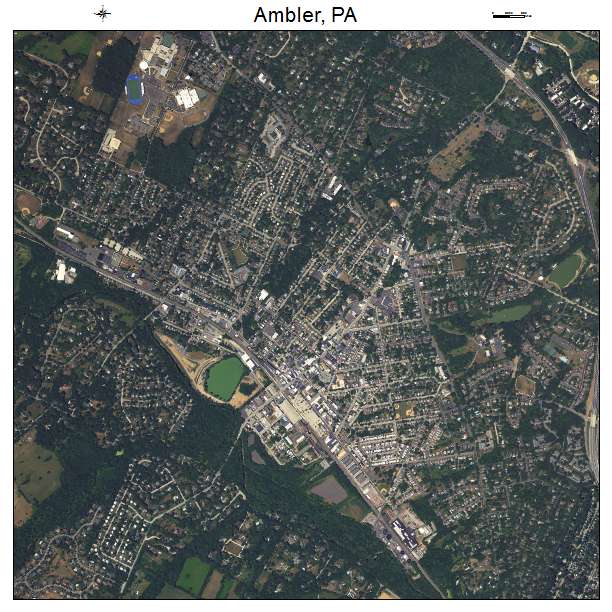 Ambler, PA air photo map