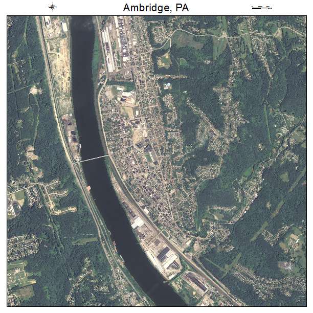 Ambridge, PA air photo map