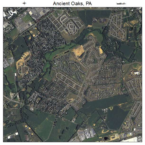 Ancient Oaks, PA air photo map