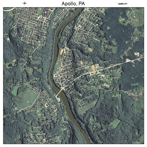 Apollo, PA air photo map