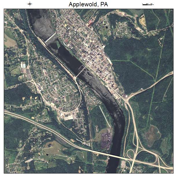 Applewold, PA air photo map
