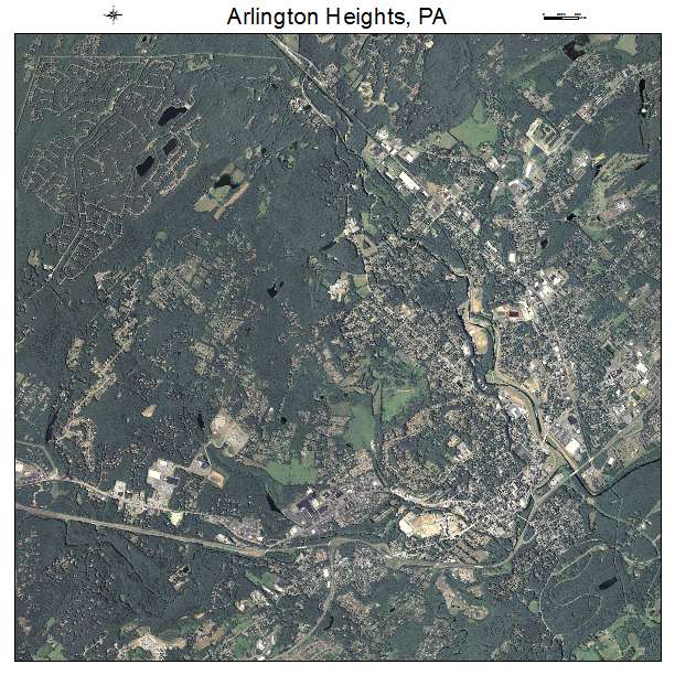 Arlington Heights, PA air photo map