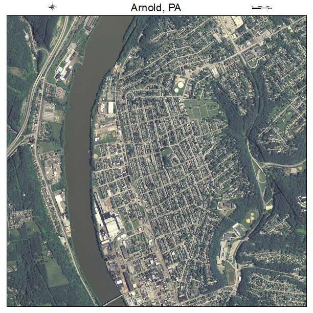 Arnold, PA air photo map