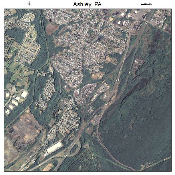 Ashley, PA air photo map